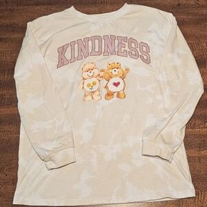 Care Bears Girls Crew Neck Long Sleeve Graphic Kindness Multicolor Tee Sz Large